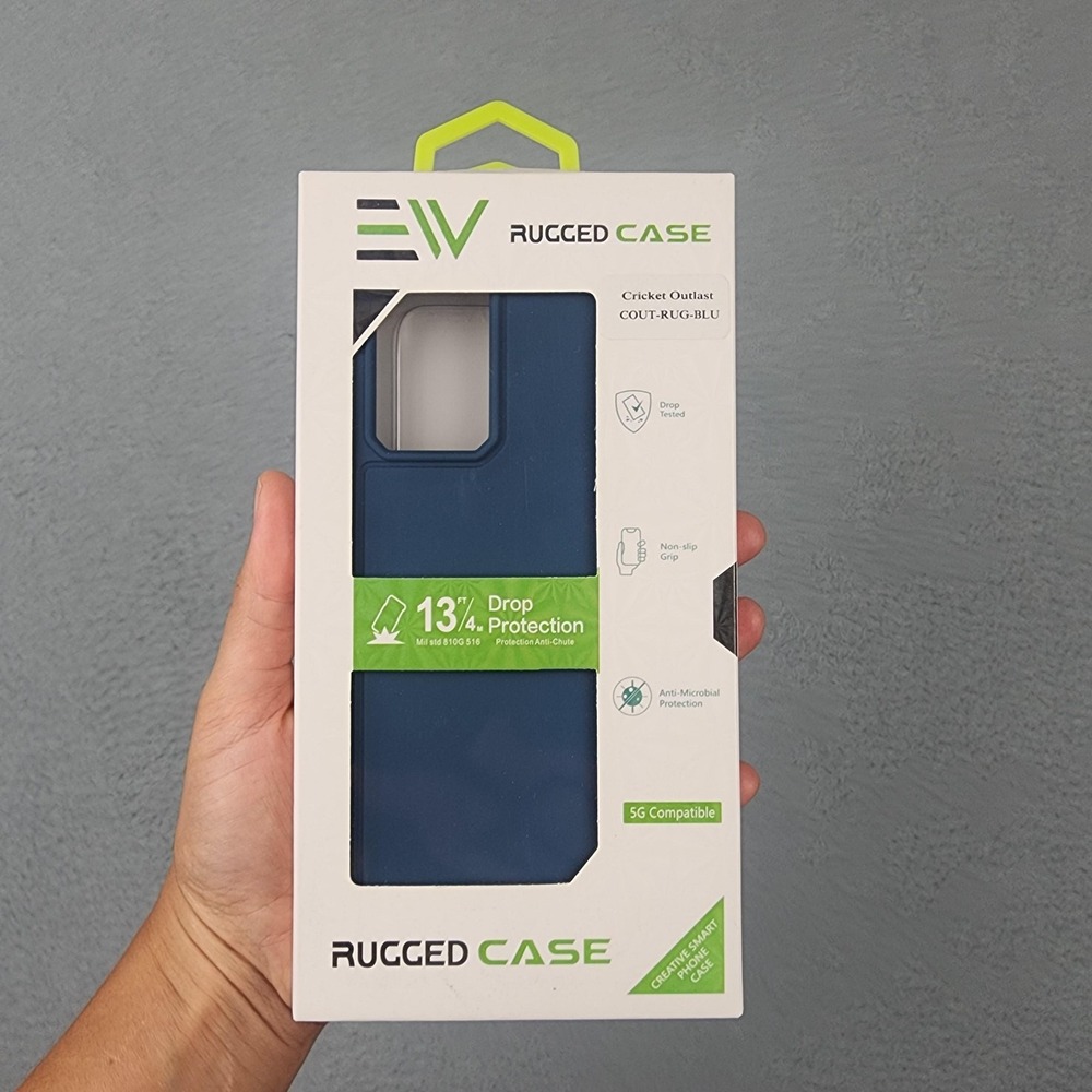 Electronic World Rugged Case Cricket Outlast Blue Shockproof Heavy Duty New